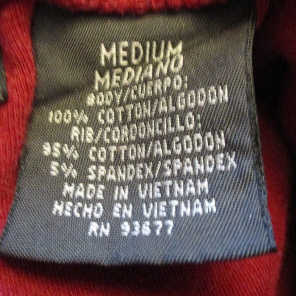 St. John's Bay Men's Long Sleeve Turtleneck, Burgundy, Size M - Picture 7 of 8